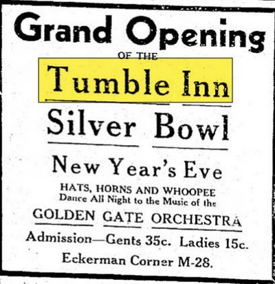 Tumble Inn (Tumble-Inn) - Dec 1936 Opening Ad (newer photo)